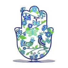 Emanuel Laser Cut Hand Painted Standing/Hanging Art Large Blue Birds