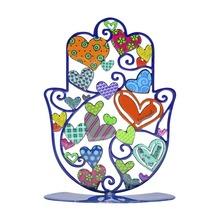 Emanuel Laser Standing Flower/Hamsa-Small Hearts