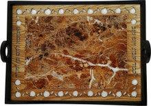 Karshi Challah Tray With Glass 16"x13"