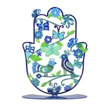 Emanuel Laser Standing Flower/Hamsa-Small Blue Birds