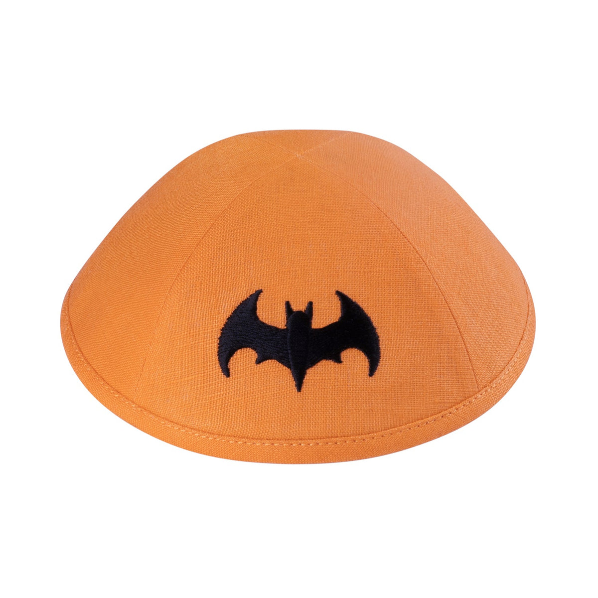 IKIPPAH BIBAS BATMAN - ORANGE LINEN YARMULKE