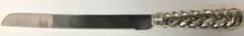 Silver Challah Knife- Braid Design