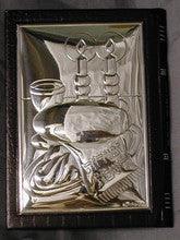 Zemirot Shabat White Leather-Sterling Silver Plate