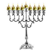 Silverplate Oil Menorah-14"