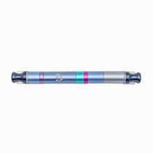 Anodized Cylinder Mezuzah Case Wide Stripes Blue