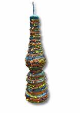 Torch Shape Havdallah Candle Drip Wax Design Rainbow Blue