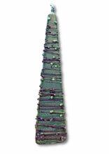 Pyramid Shape Havdallah Candle Drip Wax Design Blue