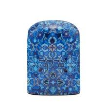 Emanuel Metal Painted Tzedakah Box Oriental Blue