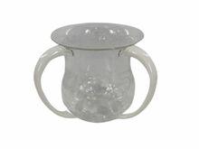 Karshi Clear Washing Cup White Handles