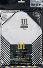 Adults Cotton Undershirt Tzitzis-V-Neck (Ashkenazi) Extra Large (44"x46")