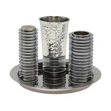 Yair Emanuel Hammered Havdalah Set - Anodized Discs Matt & Shiny