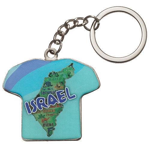 Metal With Epoxy Key Holder 5 Cm- Israel Map