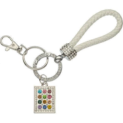 Nickel Choshen Stones Key Holder with Stone Inlay