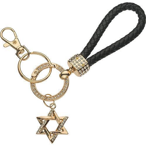 Metel Magen David Key Holder with Stone Inlay