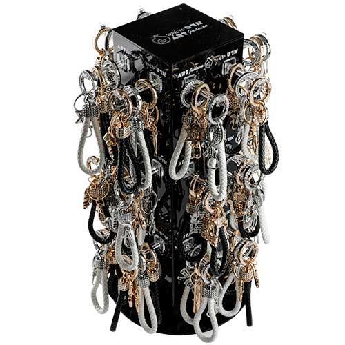 Full Display- 72 pcs. Metel Key Holder with Stone Inlay