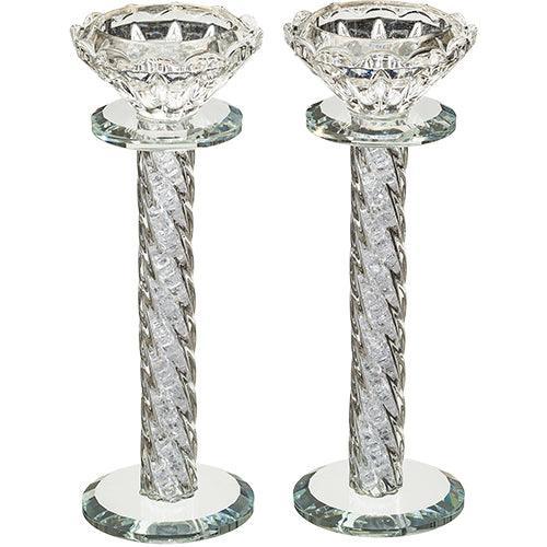 Crystal Candlesticks with Stones 17 cm