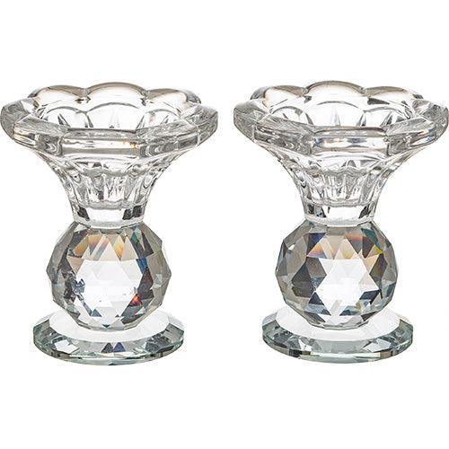 Elegant Crystal Candlestick 7.5 cm