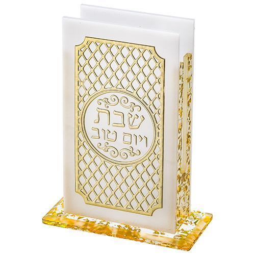 Perspex Matches Holder 13*9.5 cm - Gold Sparkles