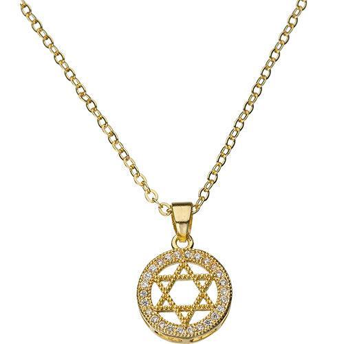 Metal Necklace- Golden Magen David 2 cm