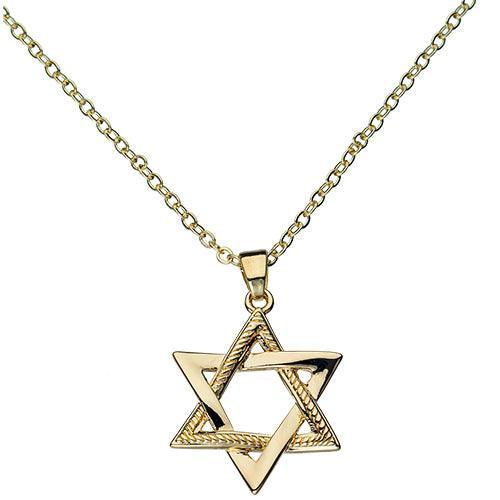 Metal Necklace- Golden Magen David 2.5 cm