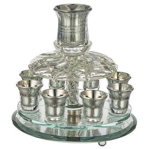 Crystal Wine Divider 33*25 cm with 8 Small Cups