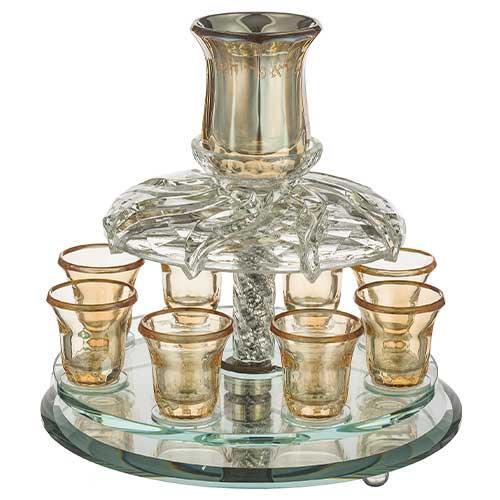 Crystal Wine Divider 33*25 cm with 8 Small Cups
