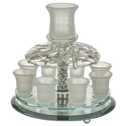 Crystal Wine Divider 33*25 cm with 8 Small Cups