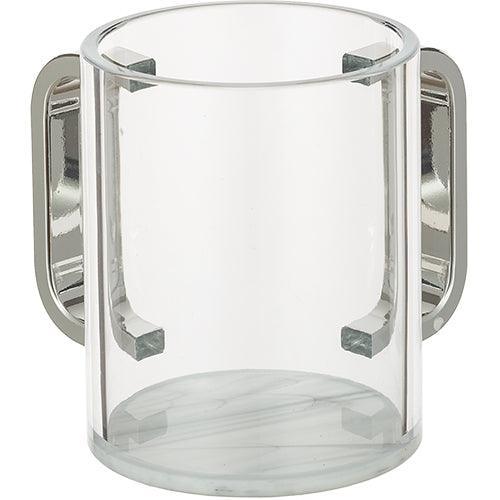 Perspex Clear Washing Cup 11 cm - White Marble