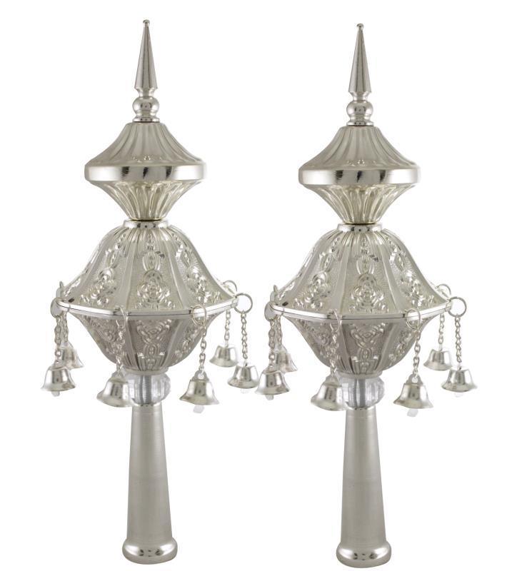Pair Of Rimonim For Torah 32 Cm- Silver