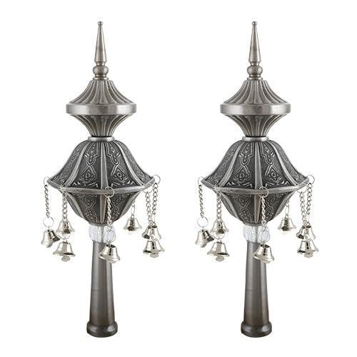 Pair Of Rimonim For Torah  32 Cm - Pewter