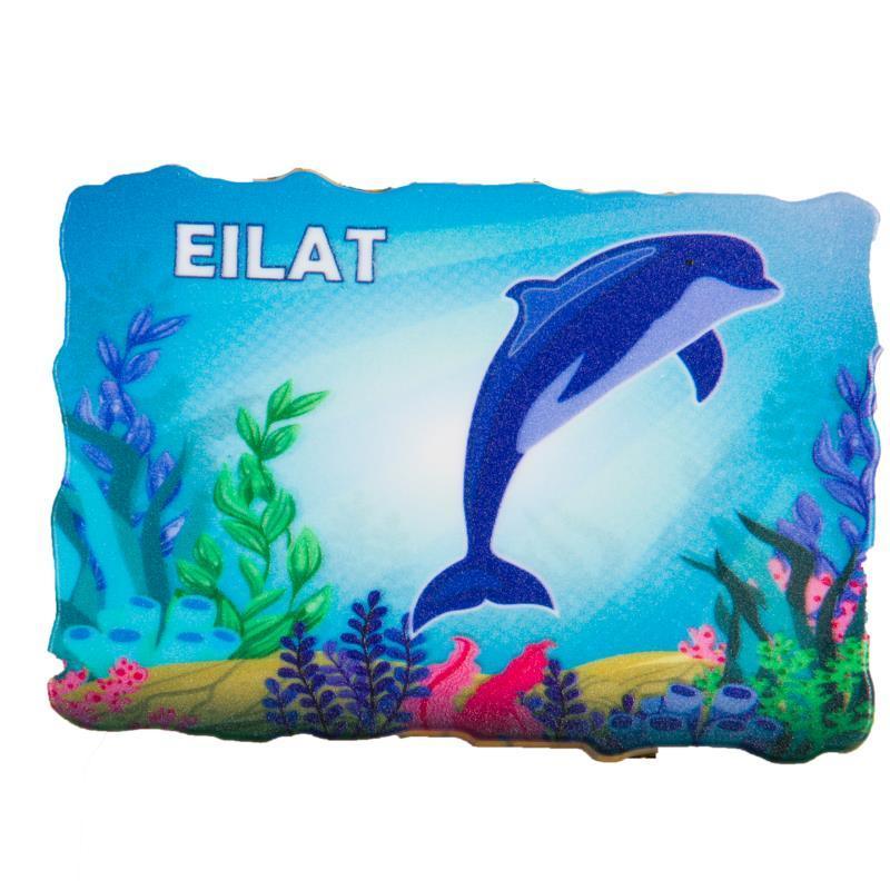 Plastic Colorful Magnet 8*5.5 Cm- English, Eilat