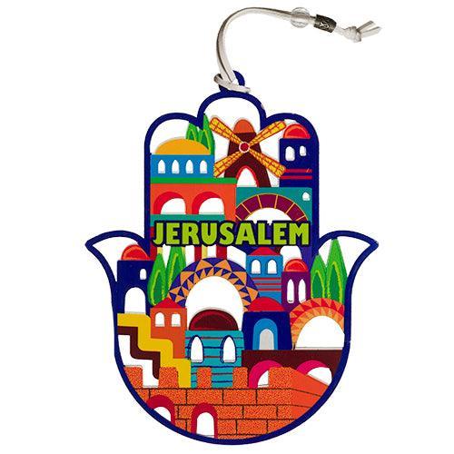 Colorful Hamsa "jerusalem" Design 17 Cm