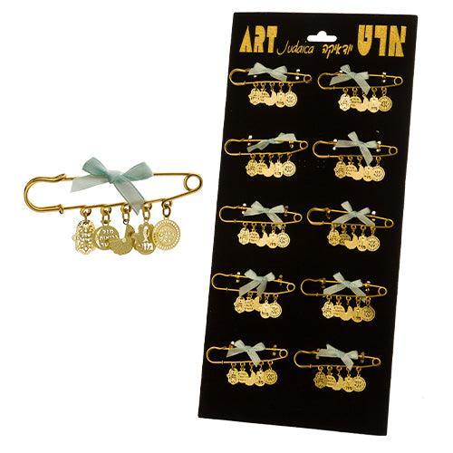 Full Assorted Stand Decorative Pins For Babyboy (10)- L.blue
