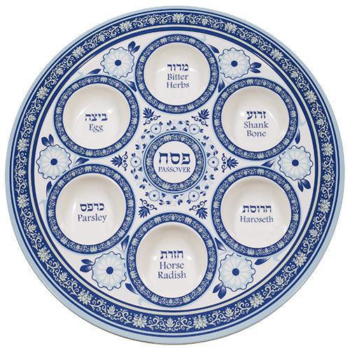 Melamine Passover Plate 35 Cm- Blue