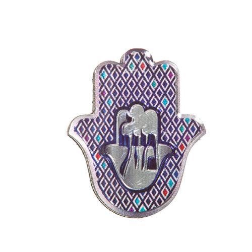 Epoxy Hamsa Magnet 5 Cm- "mazal", Hebrew