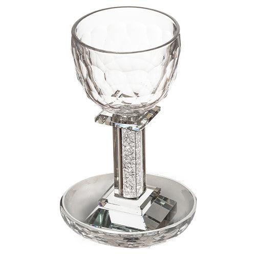 Crystal Kiddush Cup 18 cm with Stones contain 100ml / 3.4oz