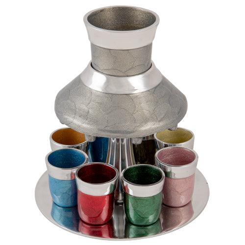 Aluminum Wine Divider With 8 Small Cups 21 Cm - Colorful