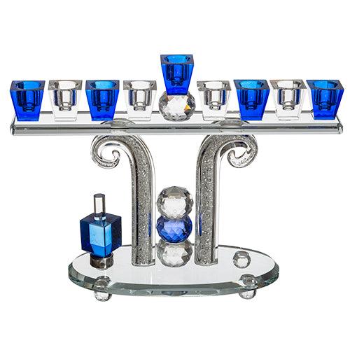 Crystal Elegant Hanukkiah - Colorful