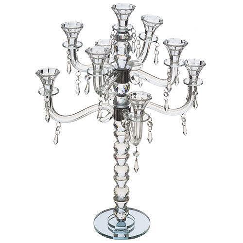 Crystal 9 Branch Candlesticks 60 Cm