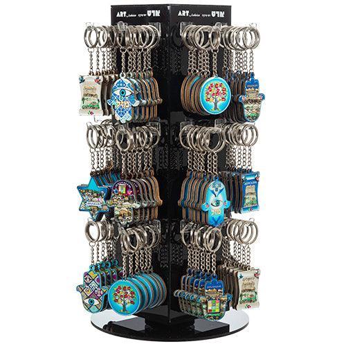 Full Display Of Metal With Epoxy Key Holder - 120 Pcs