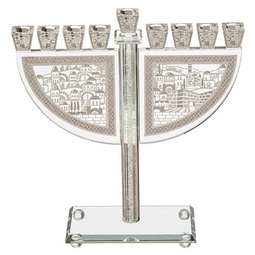 Crystal Elegant Hanukkiah - Colorful