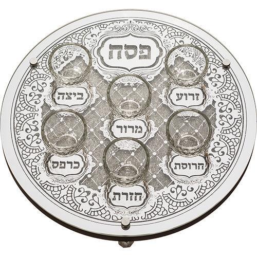 Glass Pesach Plate 40 Cm