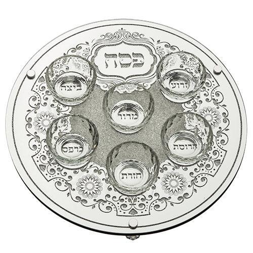 Glass Pesach Plate 36 Cm