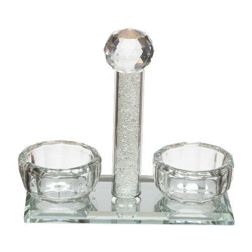 CRYSTAL SALTIE 11x12 CM WITH GLASS CHIPS