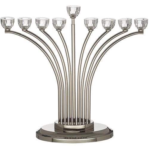 Metal Menorah With Crystal Cups 43cm