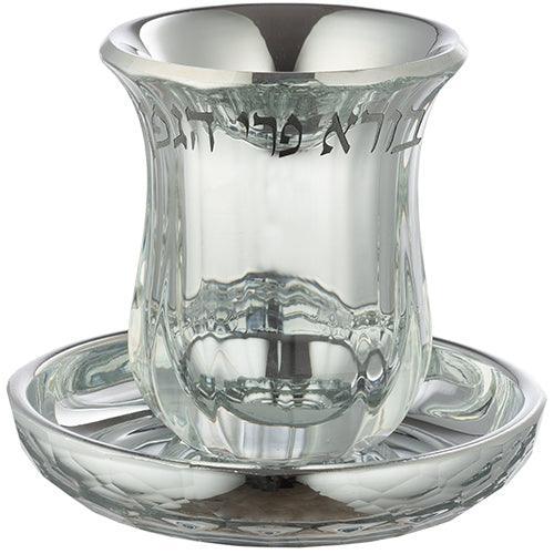 Crystal Kiddush Cup without Leg 9 cm contain 100ml / 3.4oz