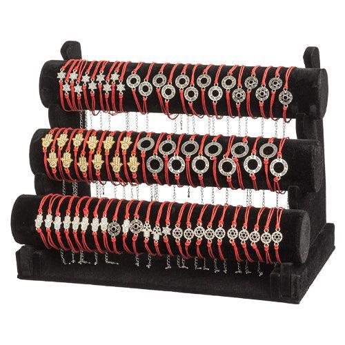 RHODIUM BRACELETS- FULL DISPLAY, ASSORTED ORNAMENTS (72)