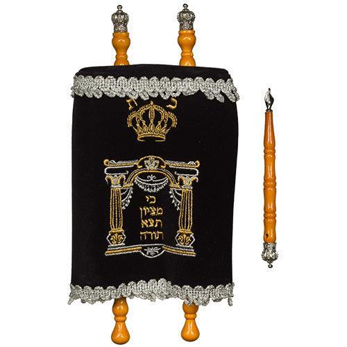 PA ASHKENAZ TORAH BOOK 26 CM D.BLUE- VILNA GATE