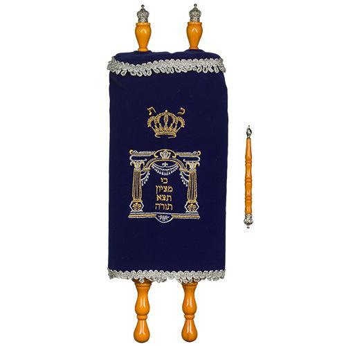 PA ASHKENAZ TORAH BOOK 40 CM L.BLUE- VILNA GATE