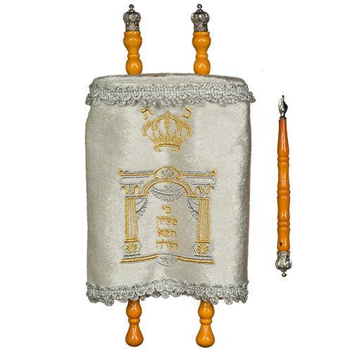 PA ASHKENAZ TORAH BOOK 26 CM WHITE- VILNA GATE